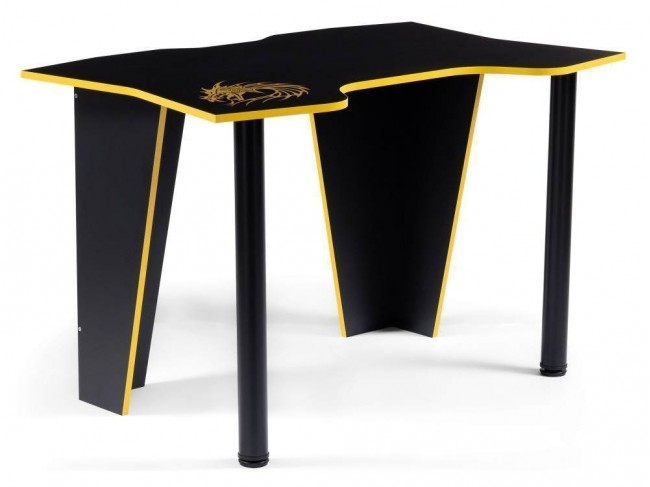 Алид 115,5х77х73,5 черный / желтый Компьютерный стол фото