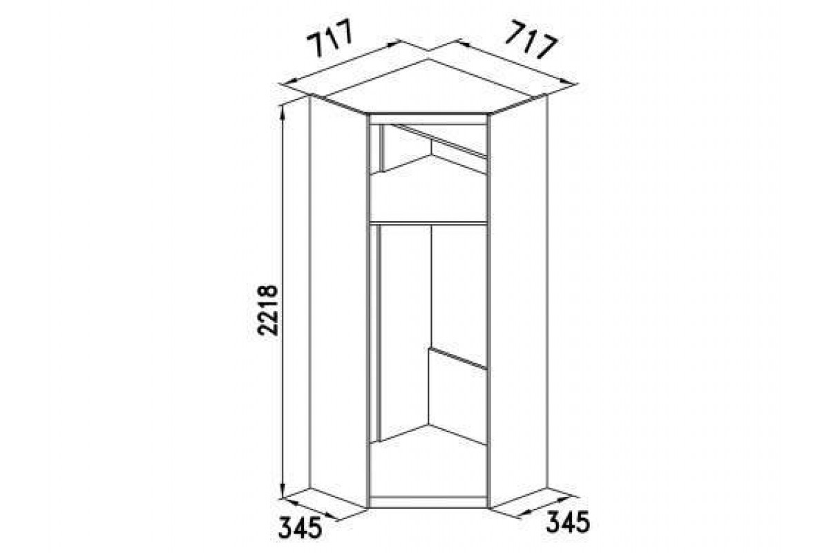 Угловой шкаф 900х900 схема