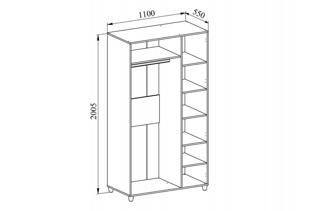 Шкаф для одежды Соня премиум со-11