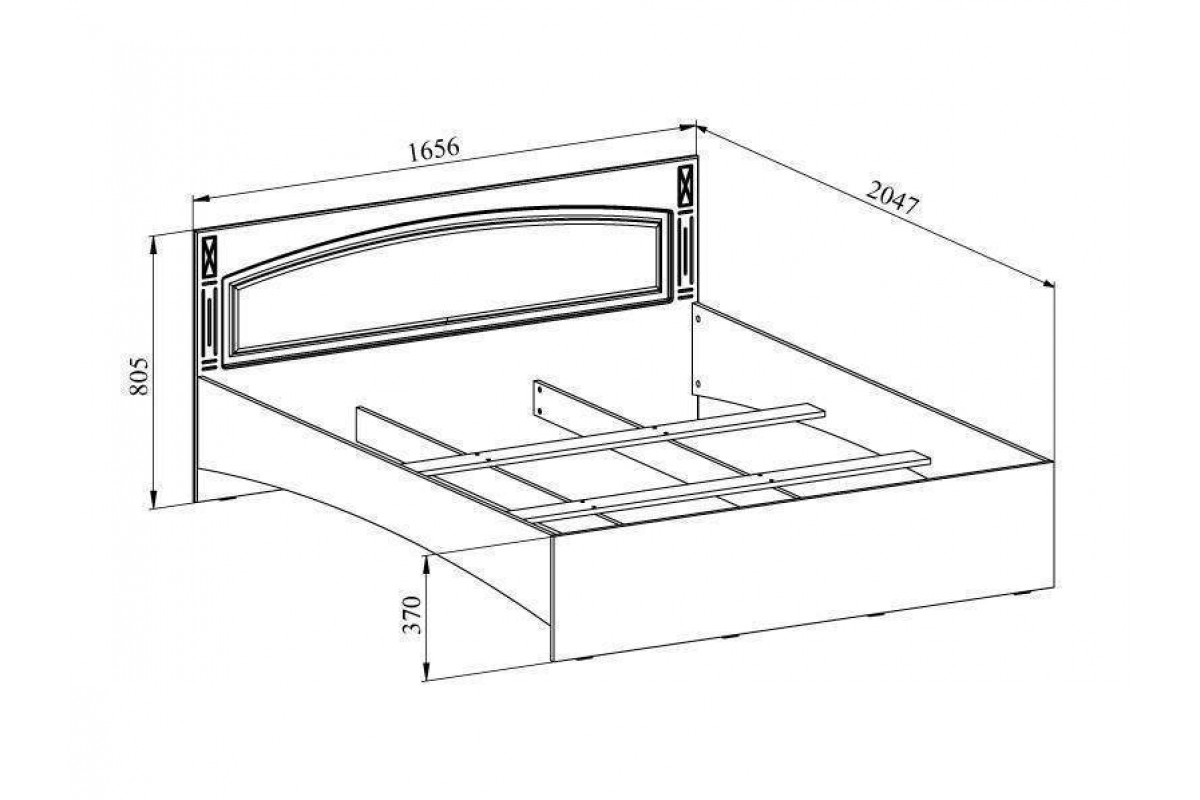 Каркас кровати 160х200 чертеж Инфинити