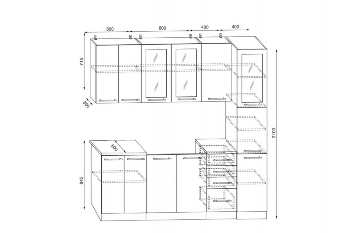 Кухня София 1.8 м 3d