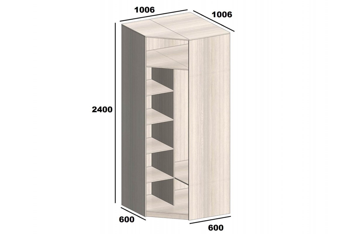 угловой шкаф 240 высота