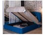 Мягкая кровать "Stefani" 1600 синяя с подъемным механи недорого