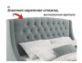 Мягкая кровать "Stefani" 1800 серая с ортопед. основан купить