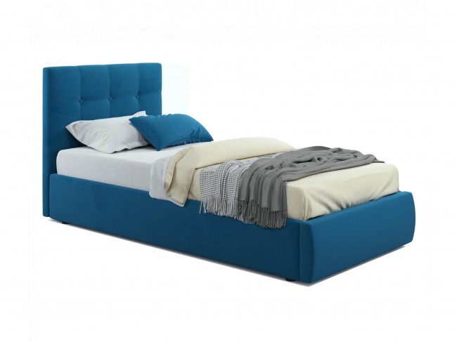 Мягкая кровать Selesta 900 синяя с подъем.механизмом фото