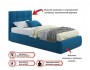 Мягкая кровать Selesta 900 синяя с подъем.механизмом с матрасом  недорого