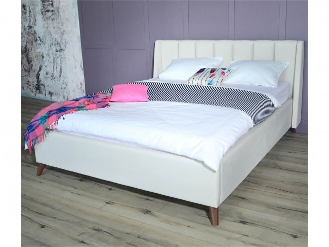 Мягкая кровать Betsi 1600 беж с подъемным механизмом фото