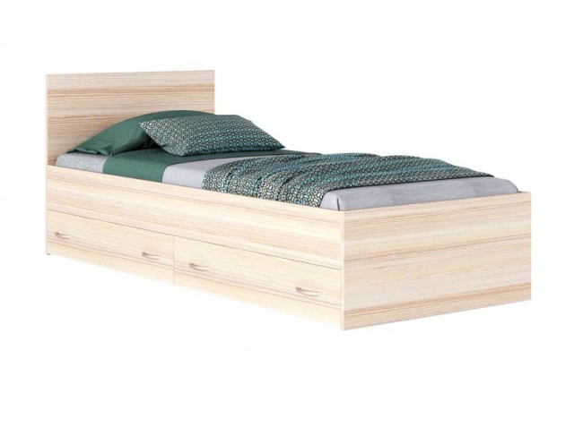 Кровать "Виктория" односпальная 900 с ящиками дуб/дуб  фото