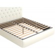 Белая двуспальная кровать "Амели" 1400 с мягкой спинко купить