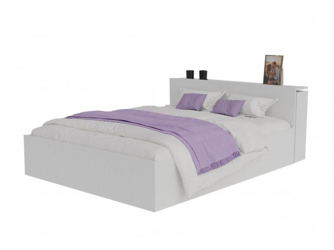 Кровать Доминика с блоком 140 (Белый) с матрасом АСТРА фото