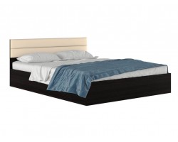 Двуспальная кровать "Виктория МБ" 1600 венге с мягким фото