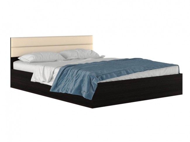 Двуспальная кровать "Виктория МБ" 1600 венге с мягким фото