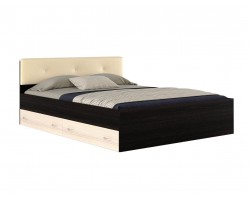2-х спальная кровать "Виктория ЭКО-П" 1600 с мягким фото