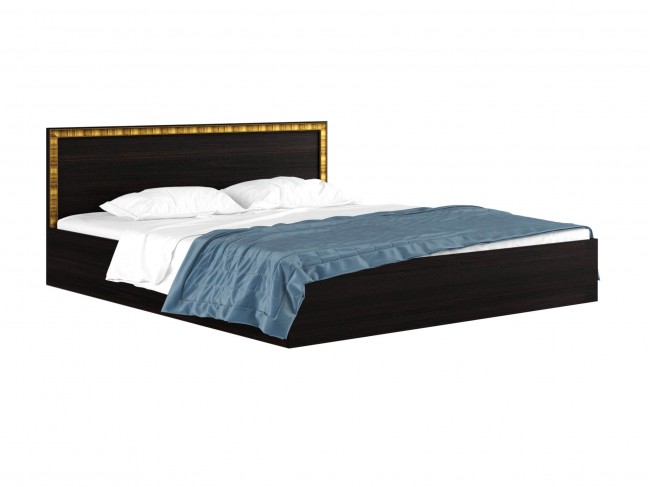 Двуспальная кровать "Виктория-Б" с багетом 1800 венге  фото