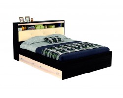 2-х спальная кровать "Виктория ЭКО-П" 1600 с изголовье фото