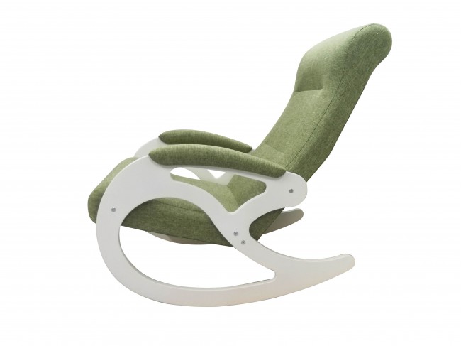 Кресло качалка Венера/Эмаль белая/Зеленый БИНГО 7 фото