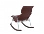 Кресло-качалка складная "Белтех", к/з коричневый от производителя