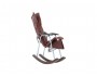 Кресло-качалка складная "Белтех", к/з коричневый недорого