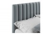 Мягкая кровать Olivia 1600 серая с подъемным механизмом недорого