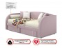 Мягкая кровать Elda 900 лиловая с ортопедическим основанием распродажа
