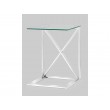 Журнальный стол Stool Group КРОСС 40х40 Прозрачное стекло/Сталь  недорого