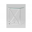 Журнальный стол Stool Group КРОСС 40х40 Прозрачное стекло/Сталь  от производителя