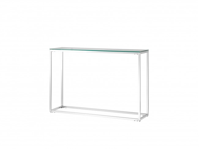Консоль Stool Group ТАУН 115х30 Прозрачное стекло/Сталь серебро фото