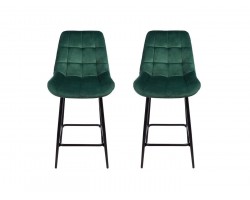 Комплект полубарных стульев Кукки, зеленый фото