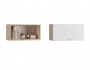 Шкаф настенный 600 с горизонтальной дверью Скайлайн,белый фото