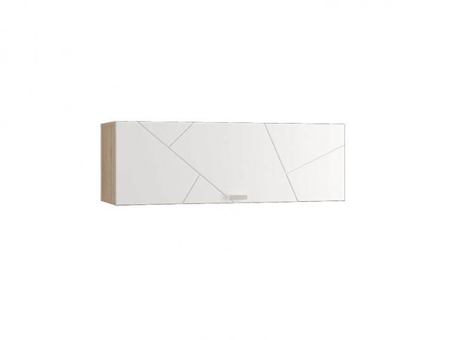 Шкаф настенный 900 с горизонтальной дверью Скайлайн, белый фото