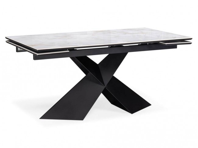 Хасселвуд 160(220)х90х77 carla larkin / черный Керамический стол фото