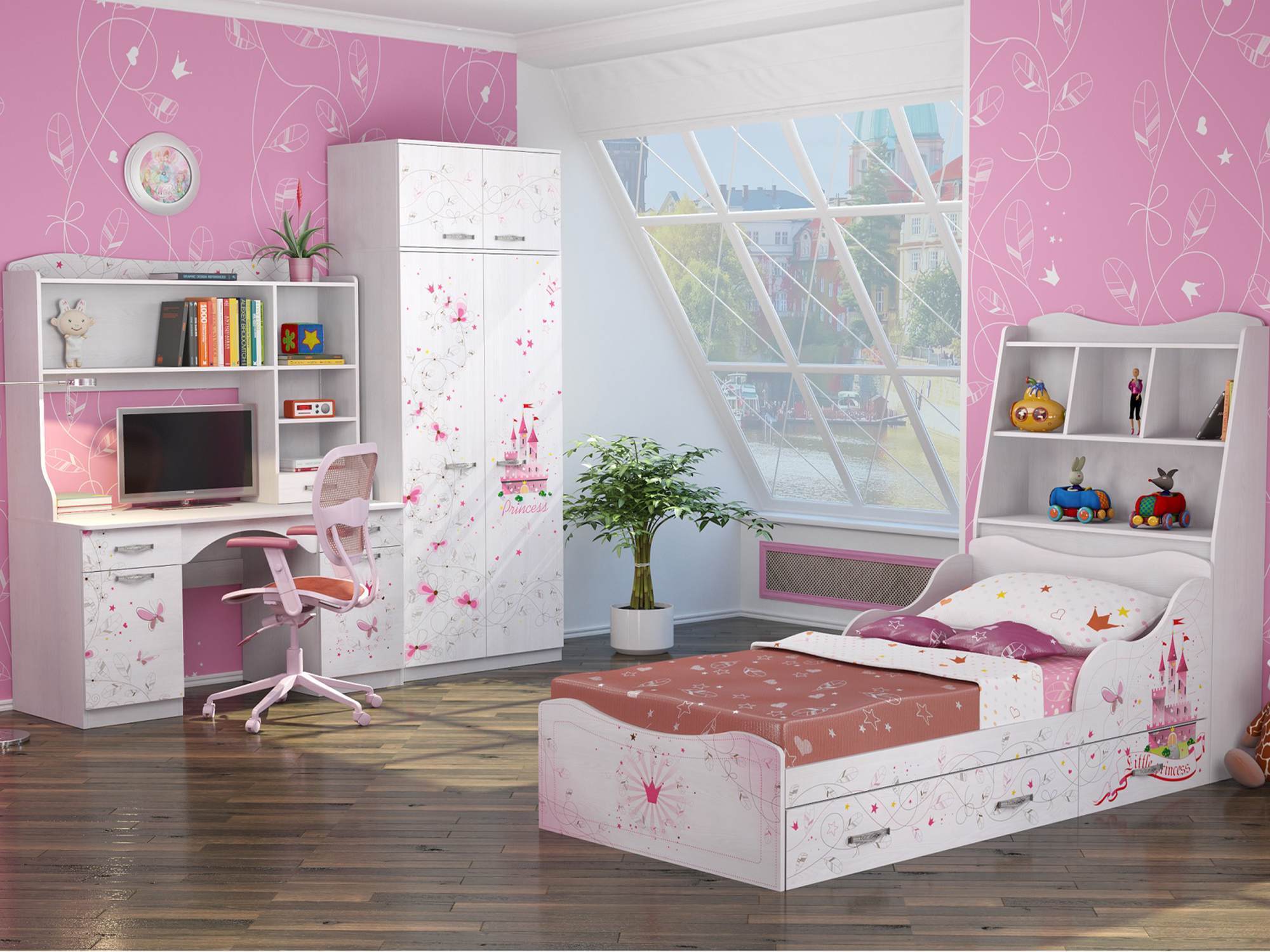 детская мебель кровать для девочки