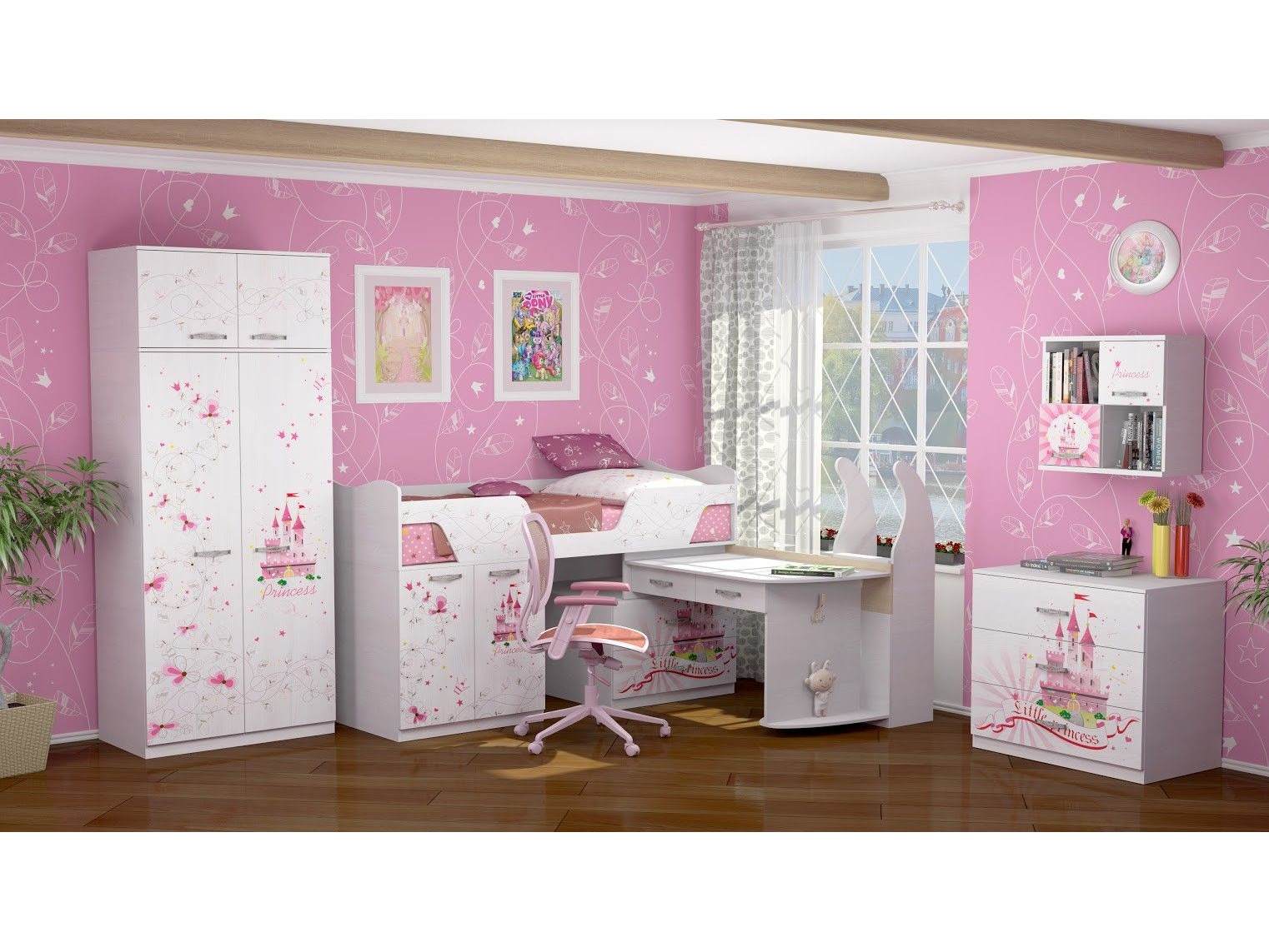 мебель для девочки в комнату 9 лет